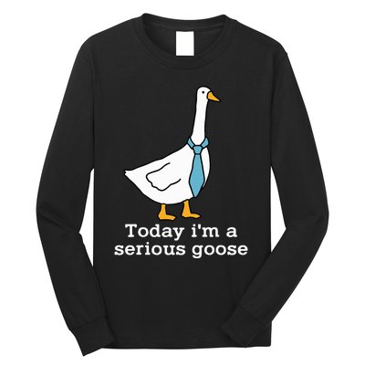 Today IM A Serious Goose Funny Silly Goose Long Sleeve Shirt