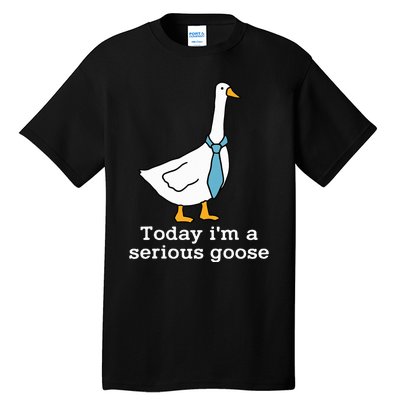 Today IM A Serious Goose Funny Silly Goose Tall T-Shirt