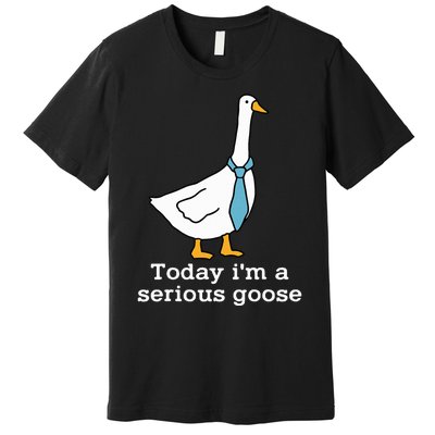 Today IM A Serious Goose Funny Silly Goose Premium T-Shirt