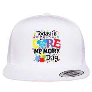 Today Is A Core Memory Day Funny Emotions Out Flat Bill Trucker Hat