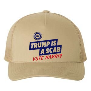 Trump Is A Scab Vote Harris 2024 Yupoong Adult 5-Panel Trucker Hat