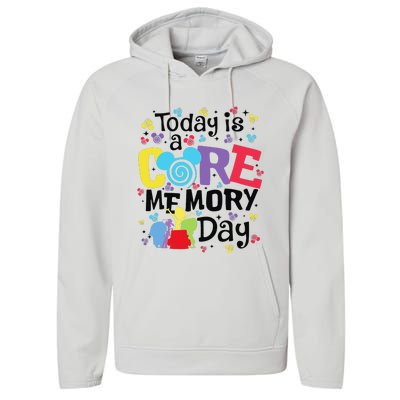 Today Is A Core Memory Day Funny Emotions Out Performance Fleece Hoodie