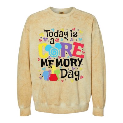 Today Is A Core Memory Day Funny Emotions Out Colorblast Crewneck Sweatshirt