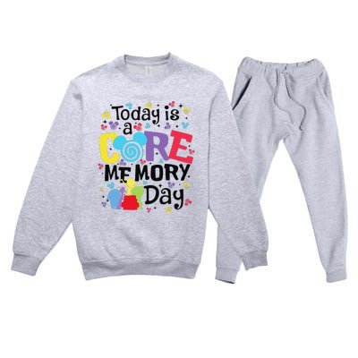 Today Is A Core Memory Day Funny Emotions Out Premium Crewneck Sweatsuit Set