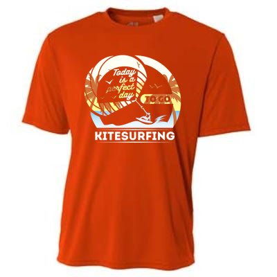 Today Is A Perfect Day To Go Kite Surfing Extreme Sports Funny Gift Cooling Performance Crew T-Shirt