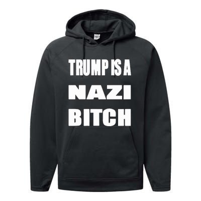 Trump Is A Nazi Bitch Performance Fleece Hoodie