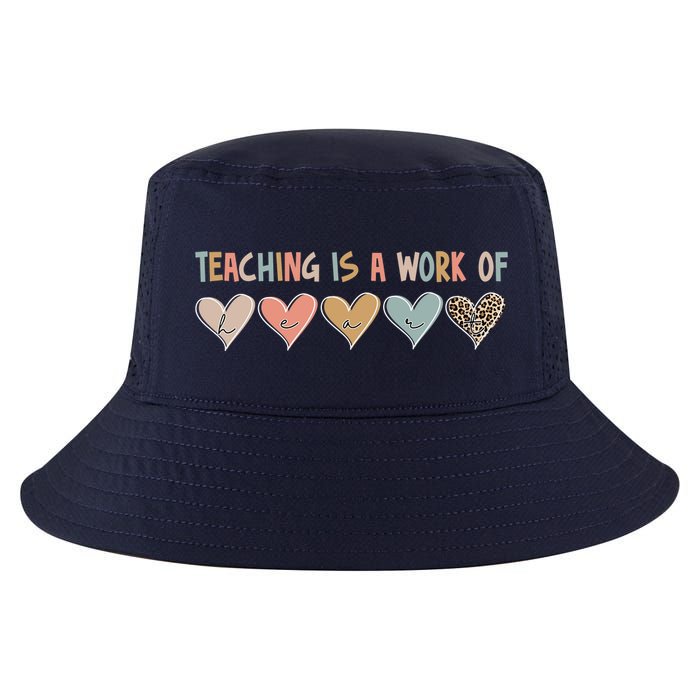 Teaching Is A Work Of Hearts Cool Comfort Performance Bucket Hat