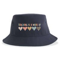Teaching Is A Work Of Hearts Sustainable Bucket Hat