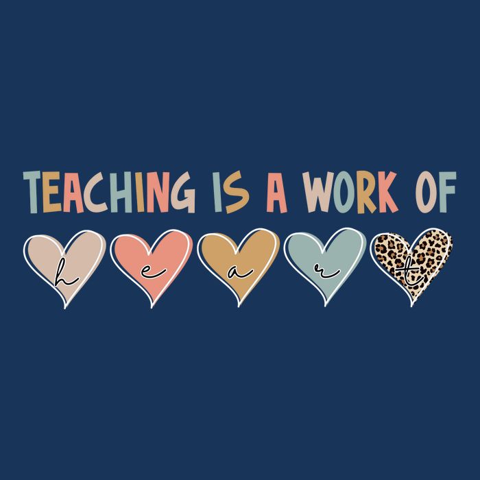 Teaching Is A Work Of Hearts 16 in Basic Backpack