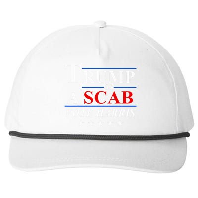 Trump Is A Scab Vote Harris Snapback Five-Panel Rope Hat