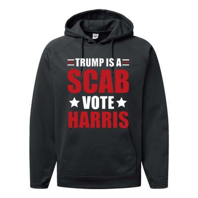 Trump Is A Scab Performance Fleece Hoodie