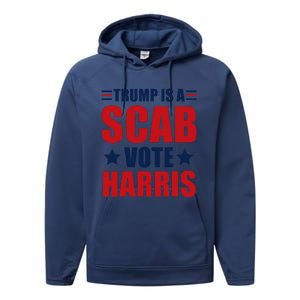 Trump Is A Scab Performance Fleece Hoodie