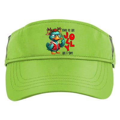 This Is As Jolly As I Get Funny Sarcastic Grumpy Duck Christmas Adult Drive Performance Visor