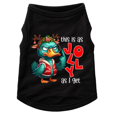 This Is As Jolly As I Get Funny Sarcastic Grumpy Duck Christmas Doggie Tank