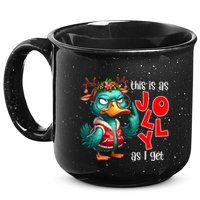 This Is As Jolly As I Get Funny Sarcastic Grumpy Duck Christmas 15oz Campfire Ceramic Mug