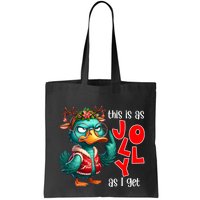 This Is As Jolly As I Get Funny Sarcastic Grumpy Duck Christmas Bag