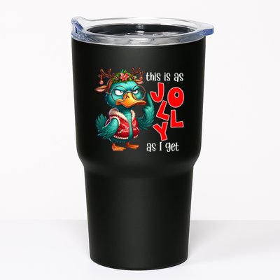 This Is As Jolly As I Get Funny Sarcastic Grumpy Duck Christmas Tumbler