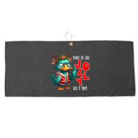This Is As Jolly As I Get Funny Sarcastic Grumpy Duck Christmas Large Microfiber Waffle Golf Towel