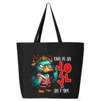 This Is As Jolly As I Get Funny Sarcastic Grumpy Duck Christmas 25L Jumbo Tote