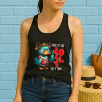 This Is As Jolly As I Get Funny Sarcastic Grumpy Duck Christmas Womens Tank Top