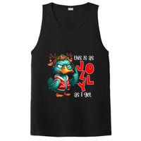 This Is As Jolly As I Get Funny Sarcastic Grumpy Duck Christmas PosiCharge Competitor Tank