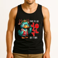 This Is As Jolly As I Get Funny Sarcastic Grumpy Duck Christmas Tank Top