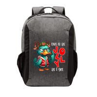 This Is As Jolly As I Get Funny Sarcastic Grumpy Duck Christmas Vector Backpack