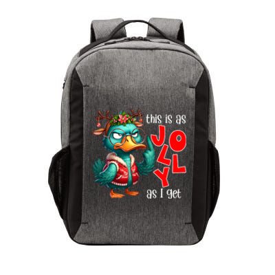 This Is As Jolly As I Get Funny Sarcastic Grumpy Duck Christmas Vector Backpack