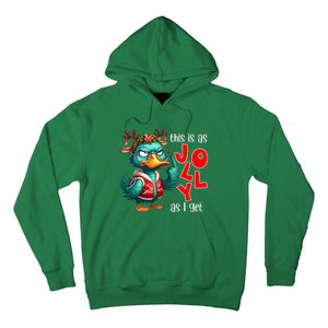 This Is As Jolly As I Get Funny Sarcastic Grumpy Duck Christmas Hoodie