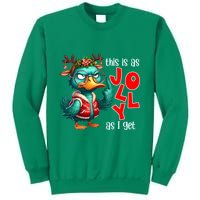 This Is As Jolly As I Get Funny Sarcastic Grumpy Duck Christmas Sweatshirt