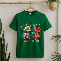 This Is As Jolly As I Get Funny Sarcastic Grumpy Duck Christmas T-Shirt