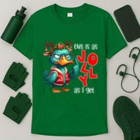 This Is As Jolly As I Get Funny Sarcastic Grumpy Duck Christmas T-Shirt
