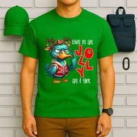 This Is As Jolly As I Get Funny Sarcastic Grumpy Duck Christmas T-Shirt
