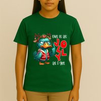 This Is As Jolly As I Get Funny Sarcastic Grumpy Duck Christmas T-Shirt
