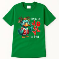 This Is As Jolly As I Get Funny Sarcastic Grumpy Duck Christmas Tall T-Shirt