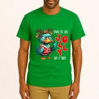 This Is As Jolly As I Get Funny Sarcastic Grumpy Duck Christmas Tall T-Shirt