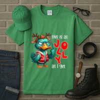 This Is As Jolly As I Get Funny Sarcastic Grumpy Duck Christmas Tall T-Shirt