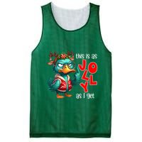 This Is As Jolly As I Get Funny Sarcastic Grumpy Duck Christmas Mesh Reversible Basketball Jersey Tank