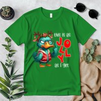 This Is As Jolly As I Get Funny Sarcastic Grumpy Duck Christmas Premium T-Shirt