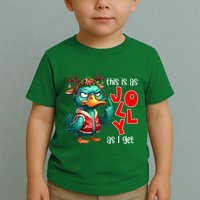 This Is As Jolly As I Get Funny Sarcastic Grumpy Duck Christmas Toddler T-Shirt