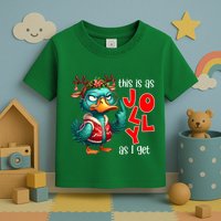 This Is As Jolly As I Get Funny Sarcastic Grumpy Duck Christmas Toddler T-Shirt