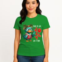 This Is As Jolly As I Get Funny Sarcastic Grumpy Duck Christmas Womens T-Shirt