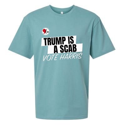 Trump Is A Scab Vote Harris Sueded Cloud Jersey T-Shirt