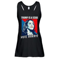 Trump Is A Scab Vote Harris 2024 Ladies Essential Flowy Tank