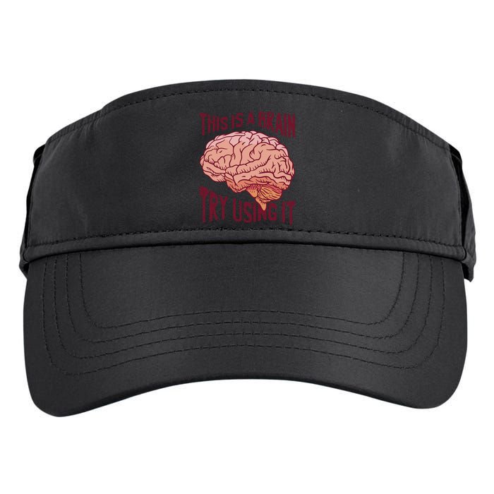 This Is A Brain Try Using It Funny Adult Drive Performance Visor