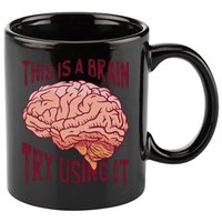 This Is A Brain Try Using It Funny 11oz C Handle Ceramic Mug
