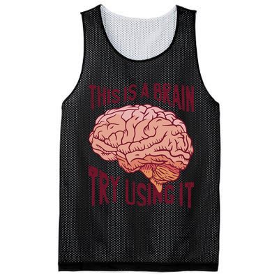 This Is A Brain Try Using It Funny Mesh Reversible Basketball Jersey Tank