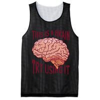 This Is A Brain Try Using It Funny Mesh Reversible Basketball Jersey Tank