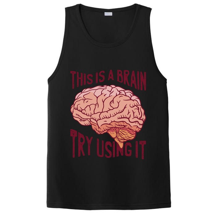 This Is A Brain Try Using It Funny PosiCharge Competitor Tank