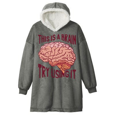 This Is A Brain Try Using It Funny Hooded Wearable Blanket